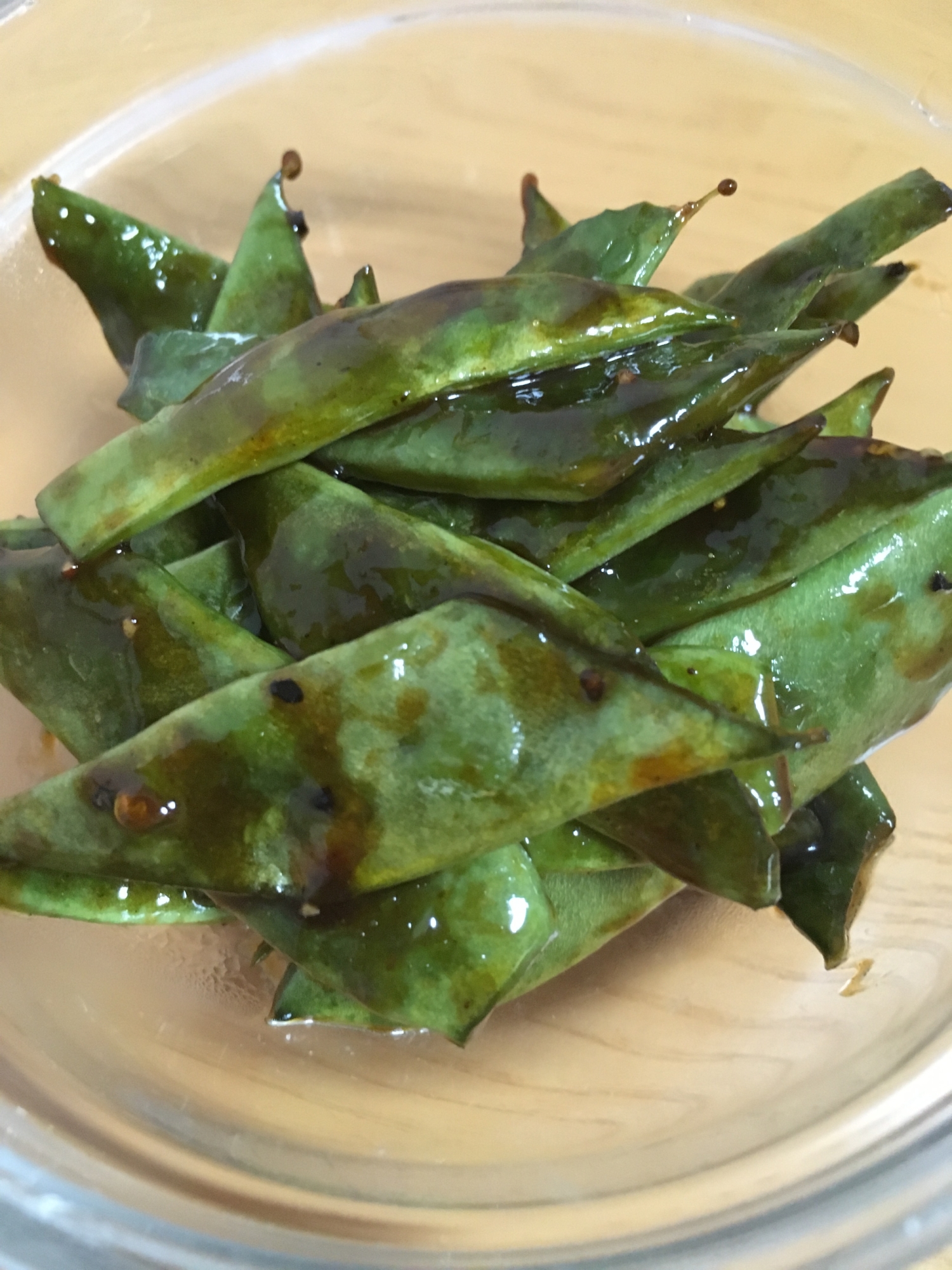 お弁当にも!モロッコいんげんのソース炒め