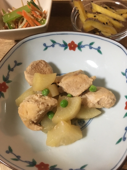 炊飯器で簡単！鶏むね肉と大根の煮物