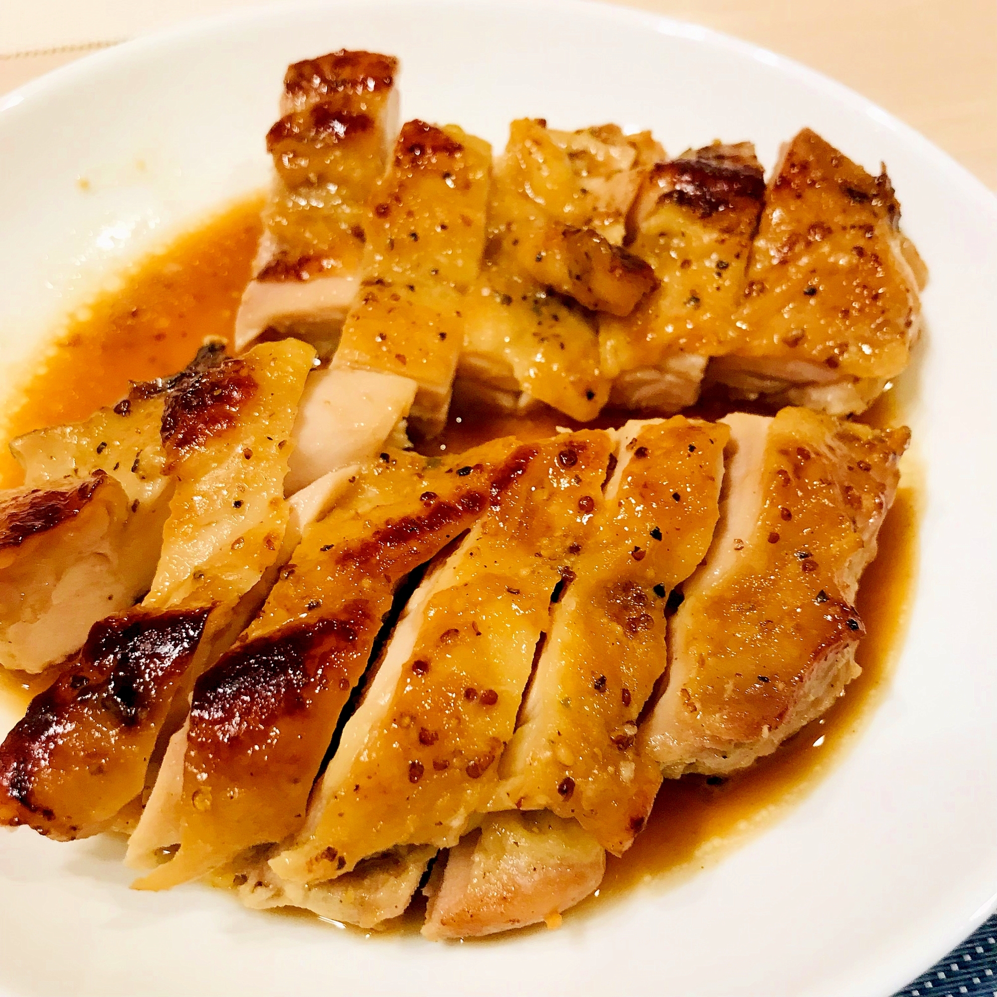 ★鶏もも肉★ハニーマスタード焼き(オーブン使用)