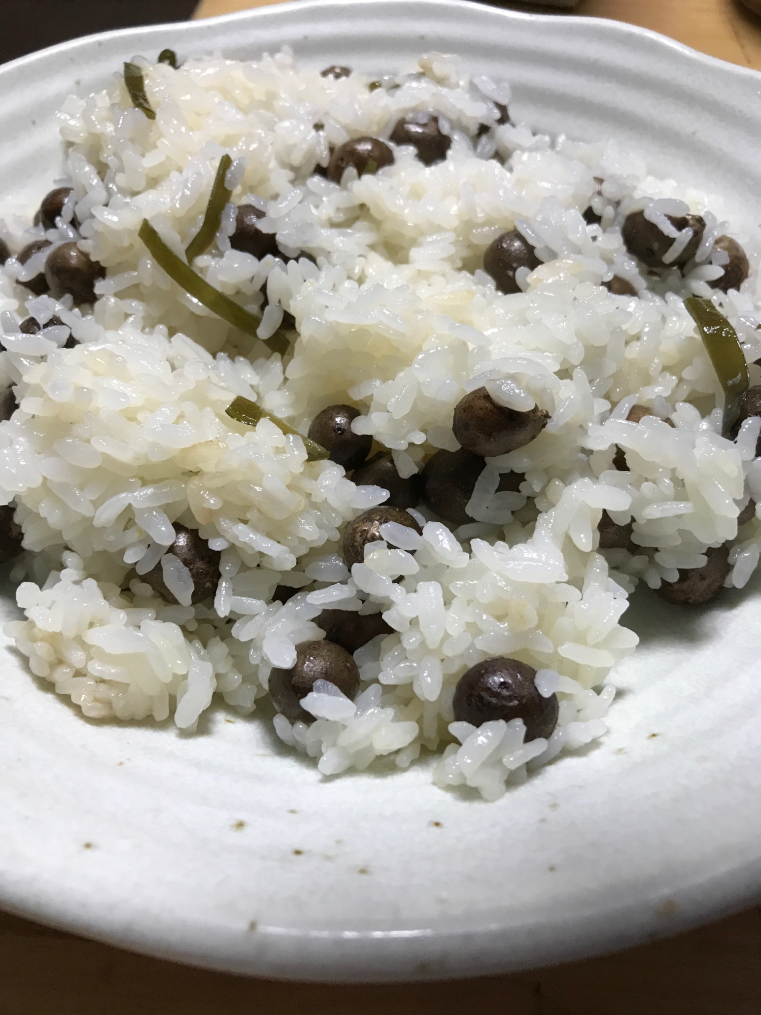 ホクホク美味しい、ムカゴご飯