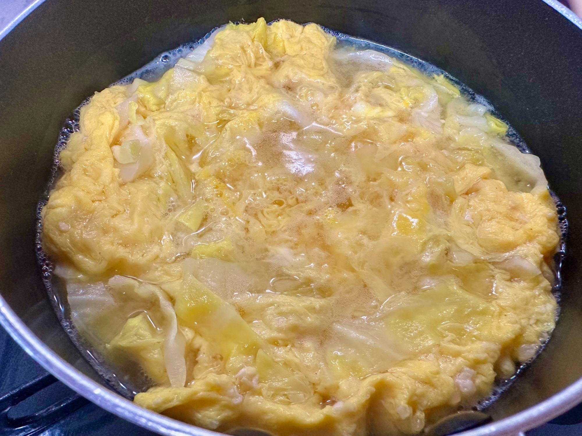 ふわふわ玉子とキャベツの味噌汁