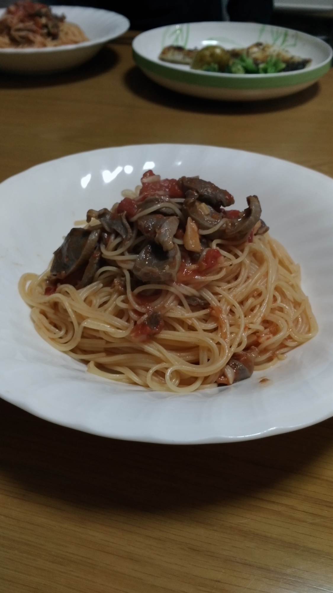 砂肝パスタ