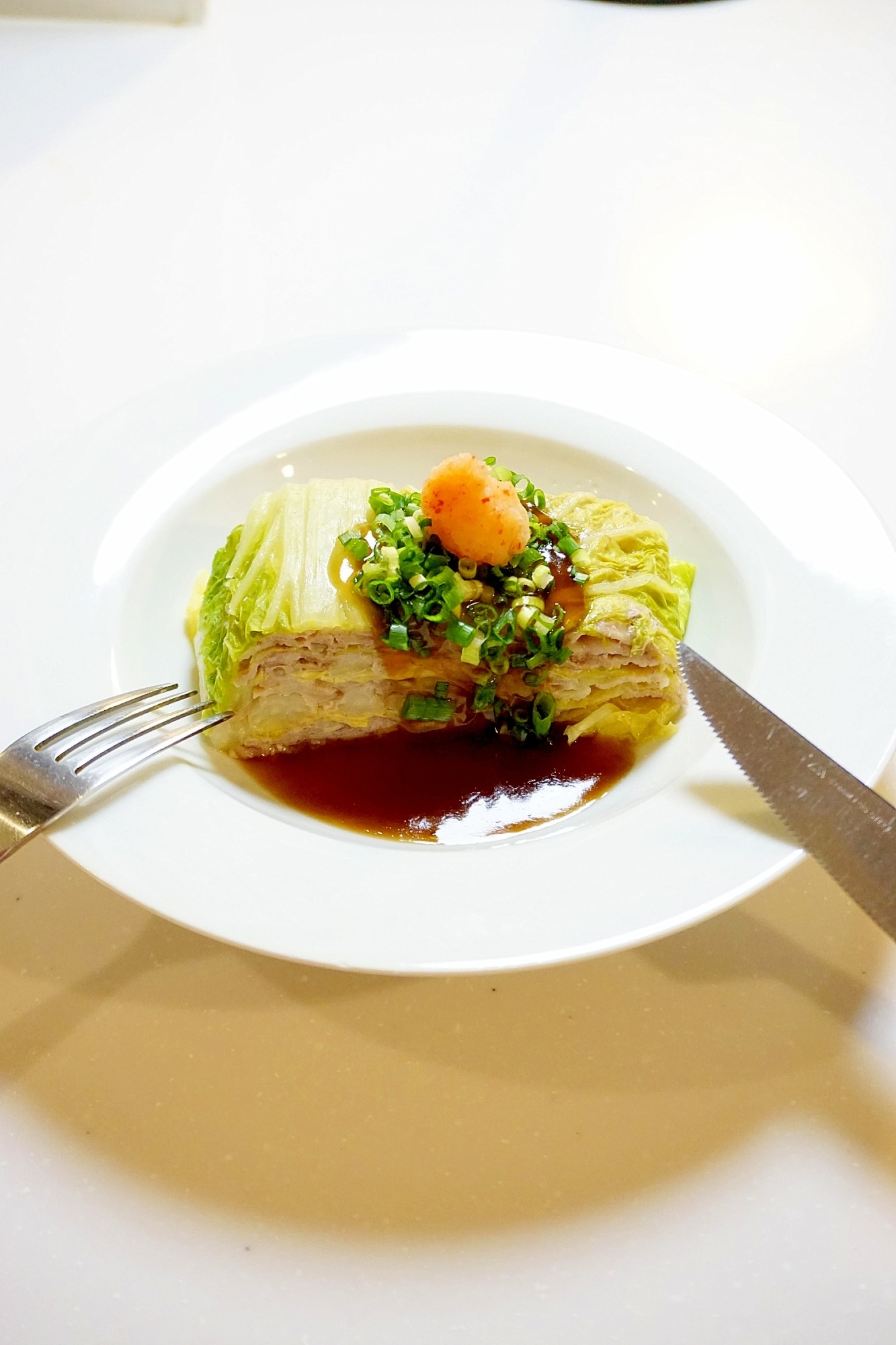 レンジで簡単・時短！白菜と豚肉のミルフィーユ蒸し レシピ・作り方 by