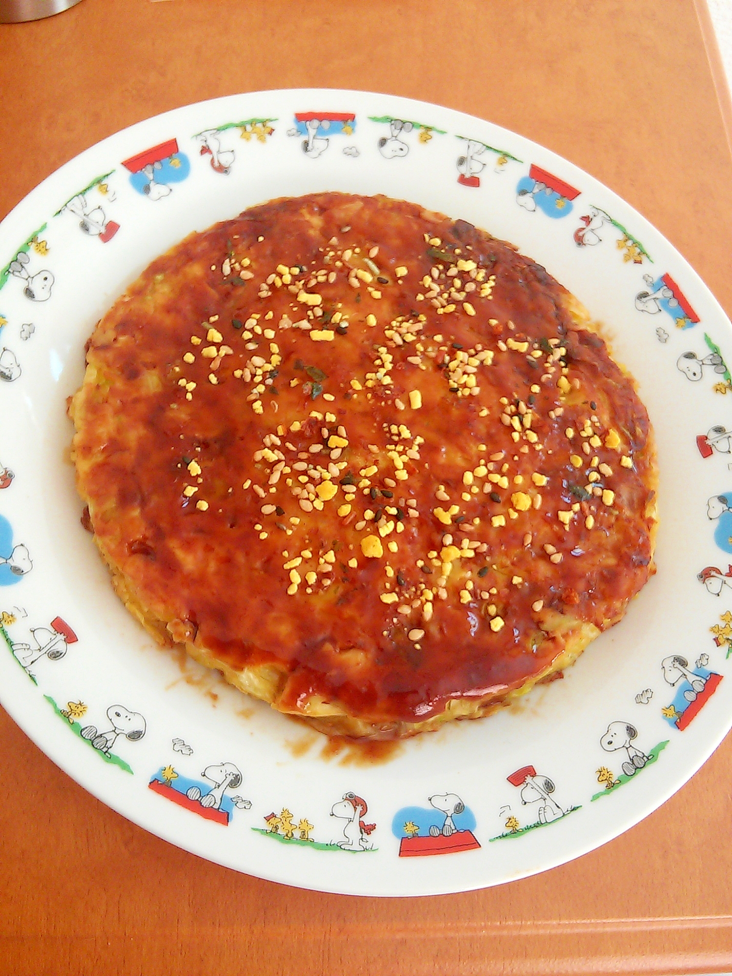 キャベツの芯で節約★シャキシャキ食感★お好み焼き