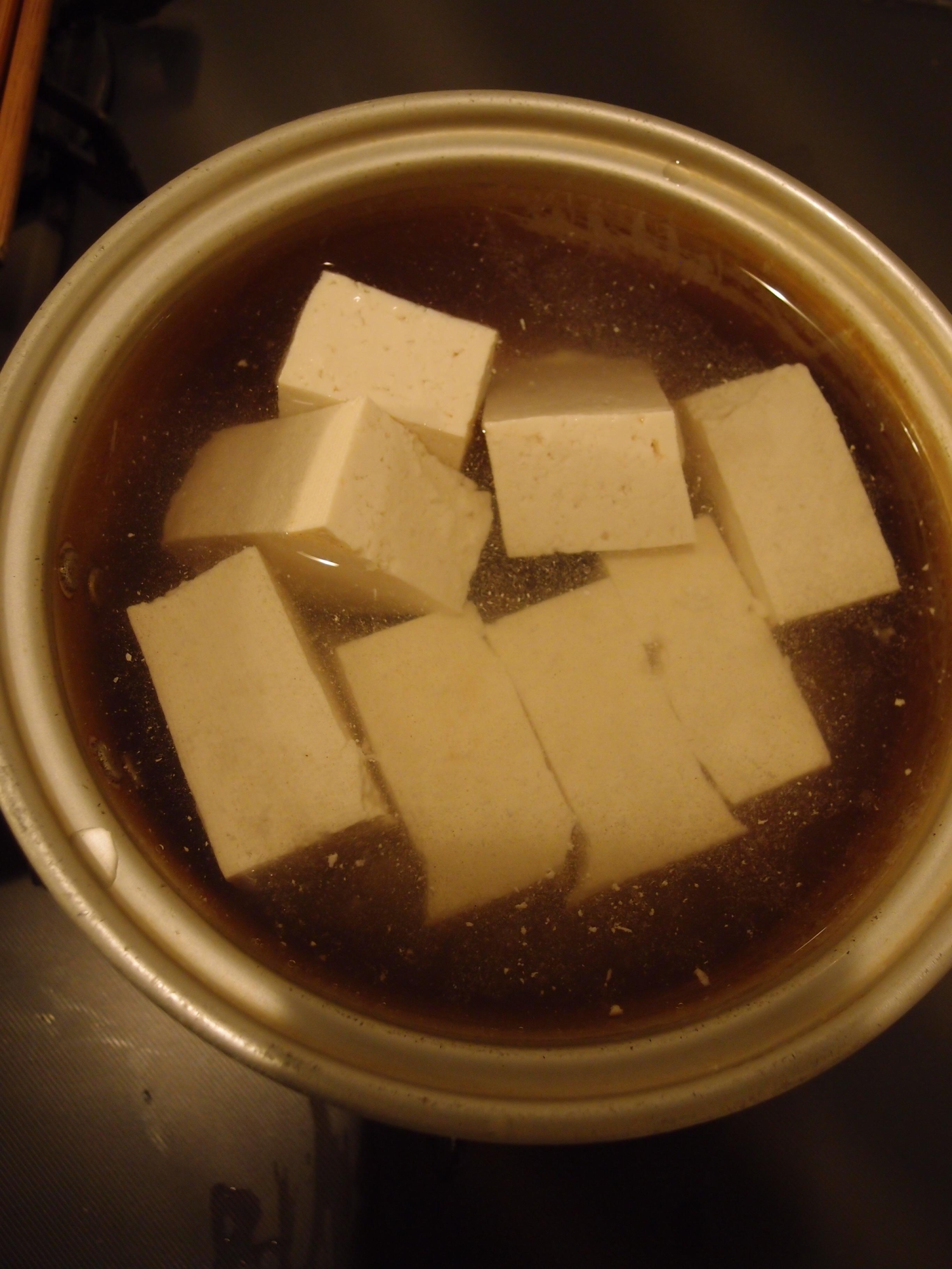 小鍋で湯豆腐