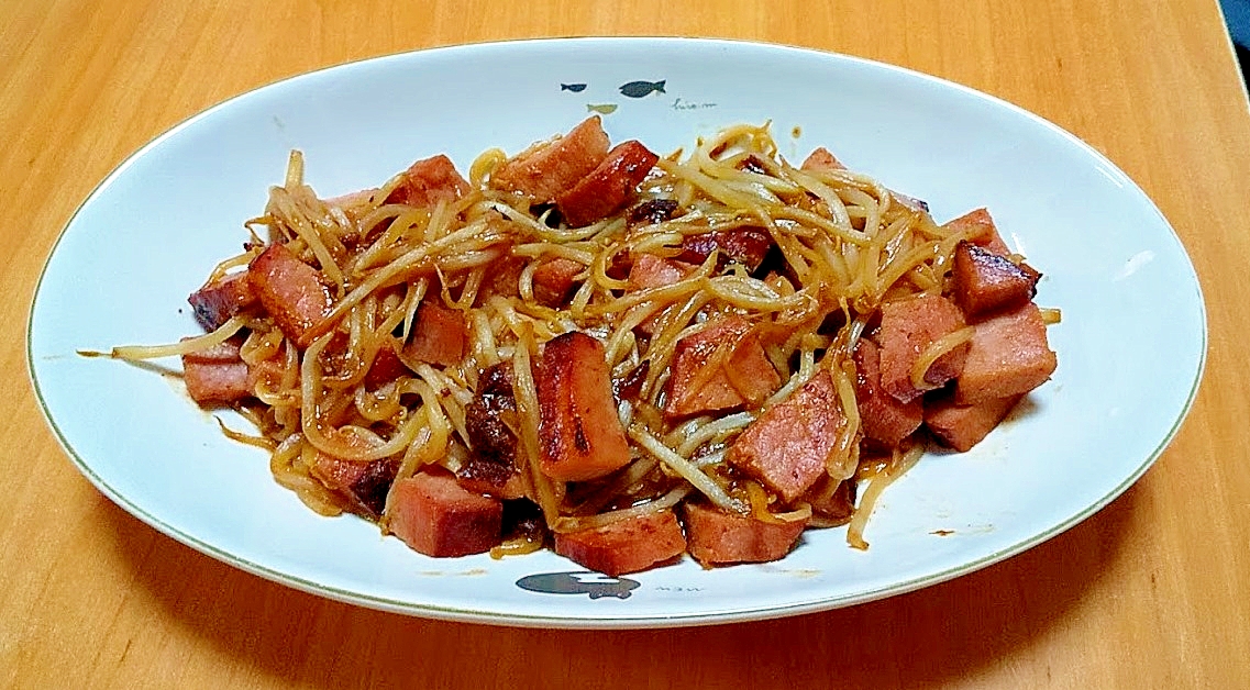 もやしと焼き豚のしっとり炒め