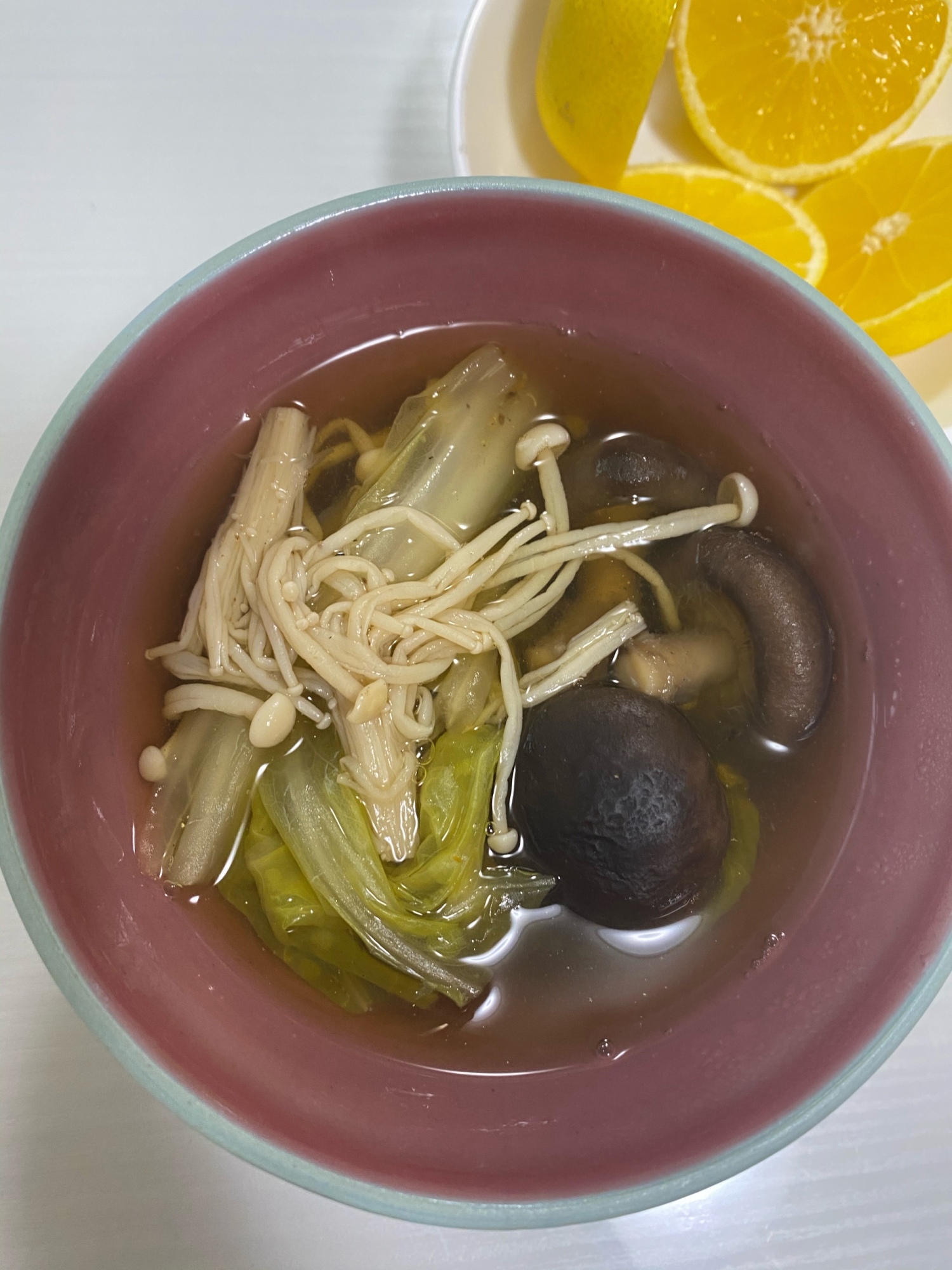 きのこと白菜の和風スープ