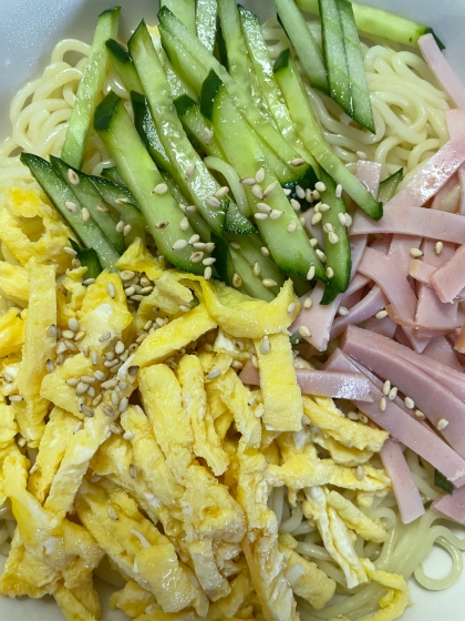 素麺で冷やし中華☆彡