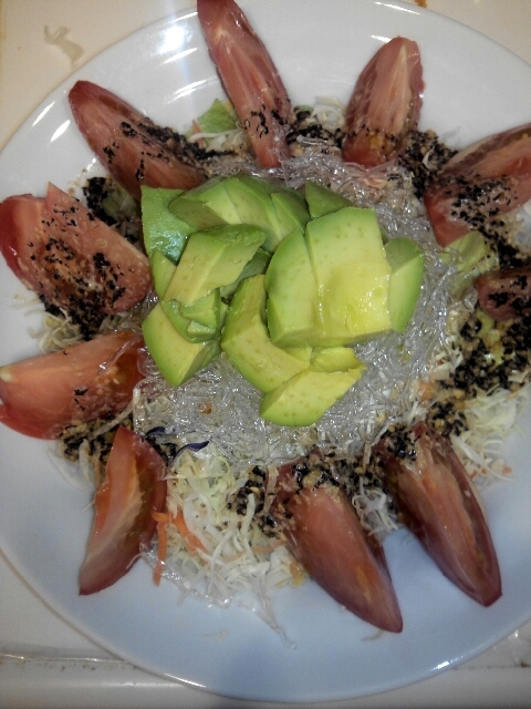 プチプチ海藻麺サラダ③