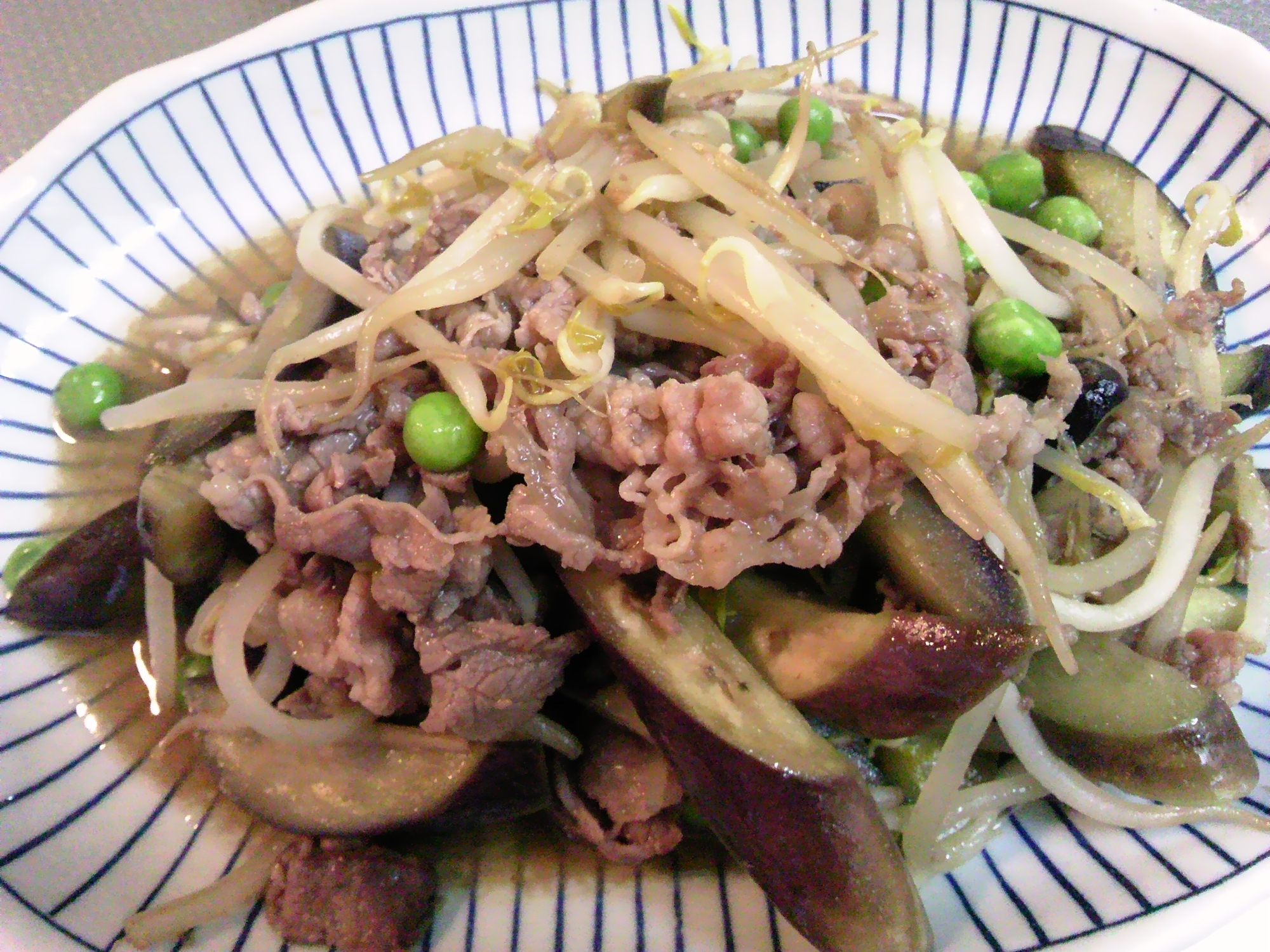 牛肉と茄子のオイスター炒め