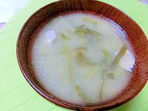 残り物でポカポカお味噌汁