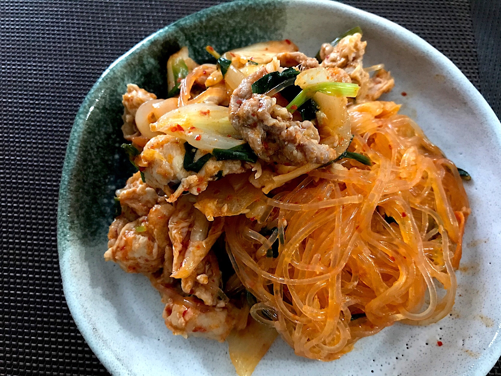 豚キムチ春雨炒め☆フライパンひとつで蒸し焼きに！