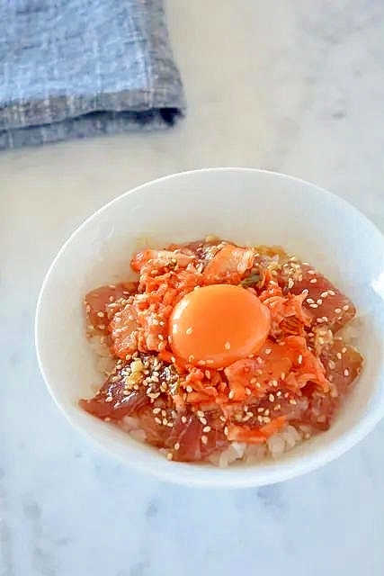 ダイエット版マグロキムチ丼