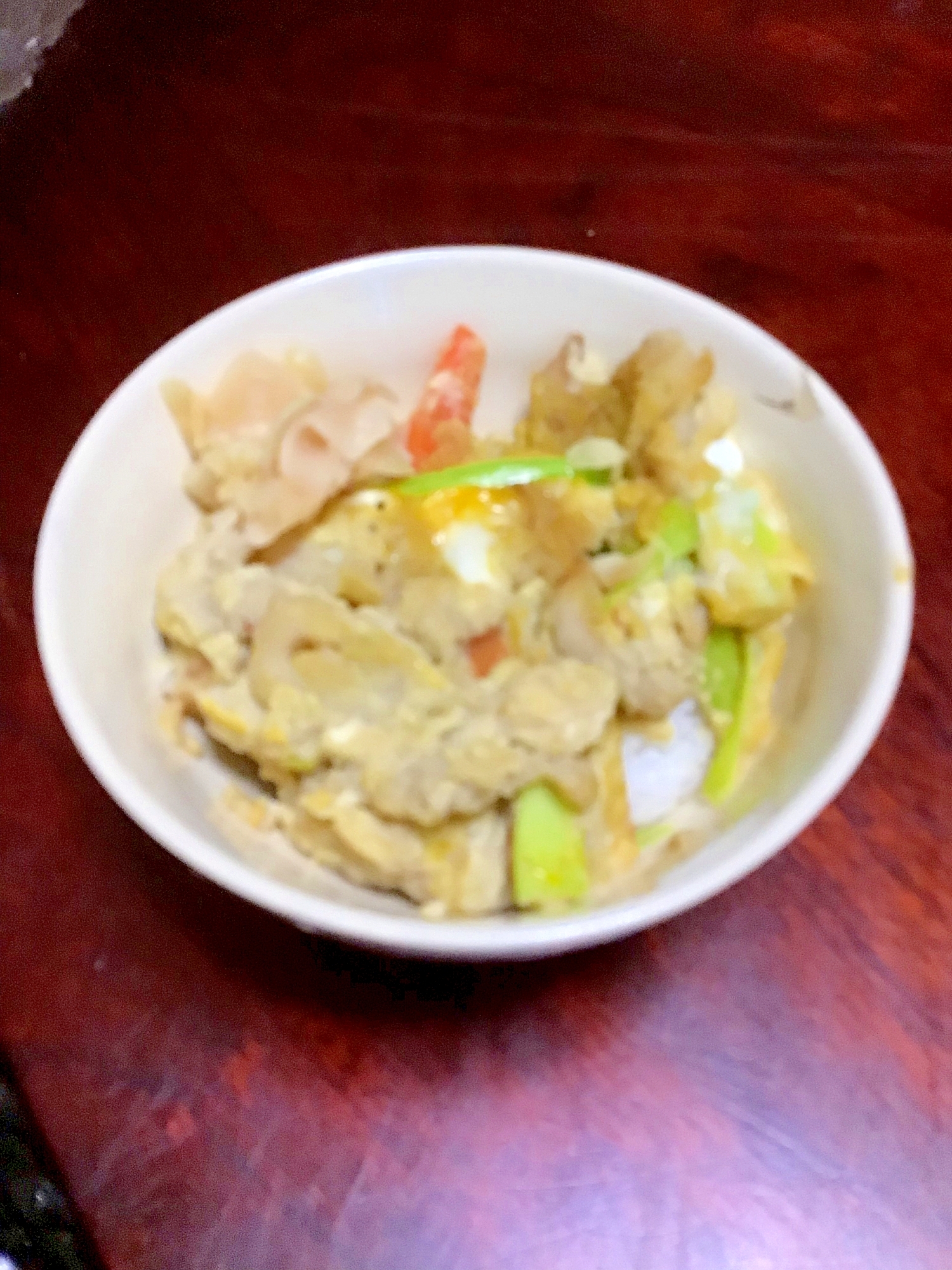 卯の花の卵とじ丼。