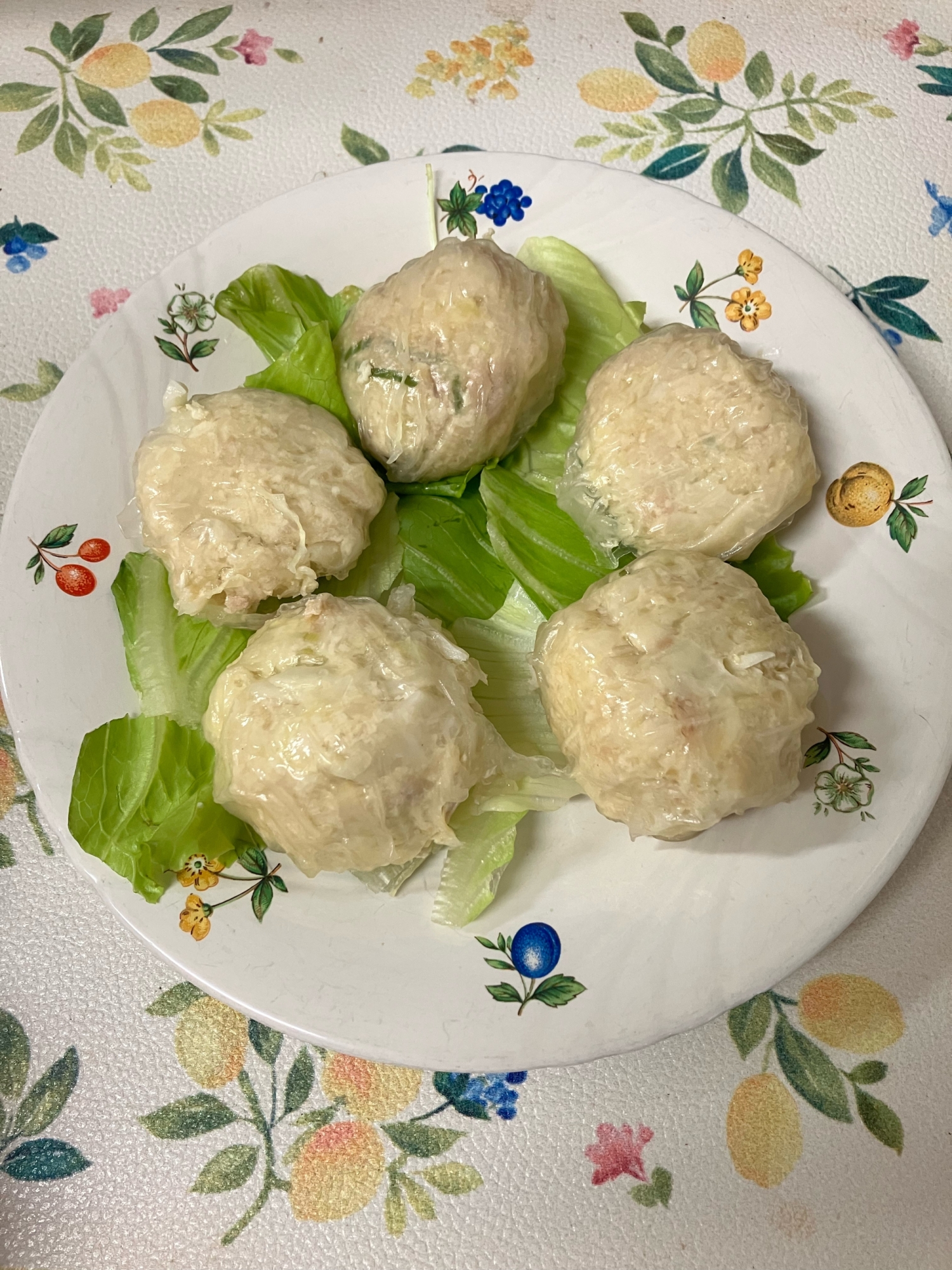 ライスペーパーでもちもち蒸し豆腐餃子