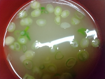 青ネギたっぷり味噌汁