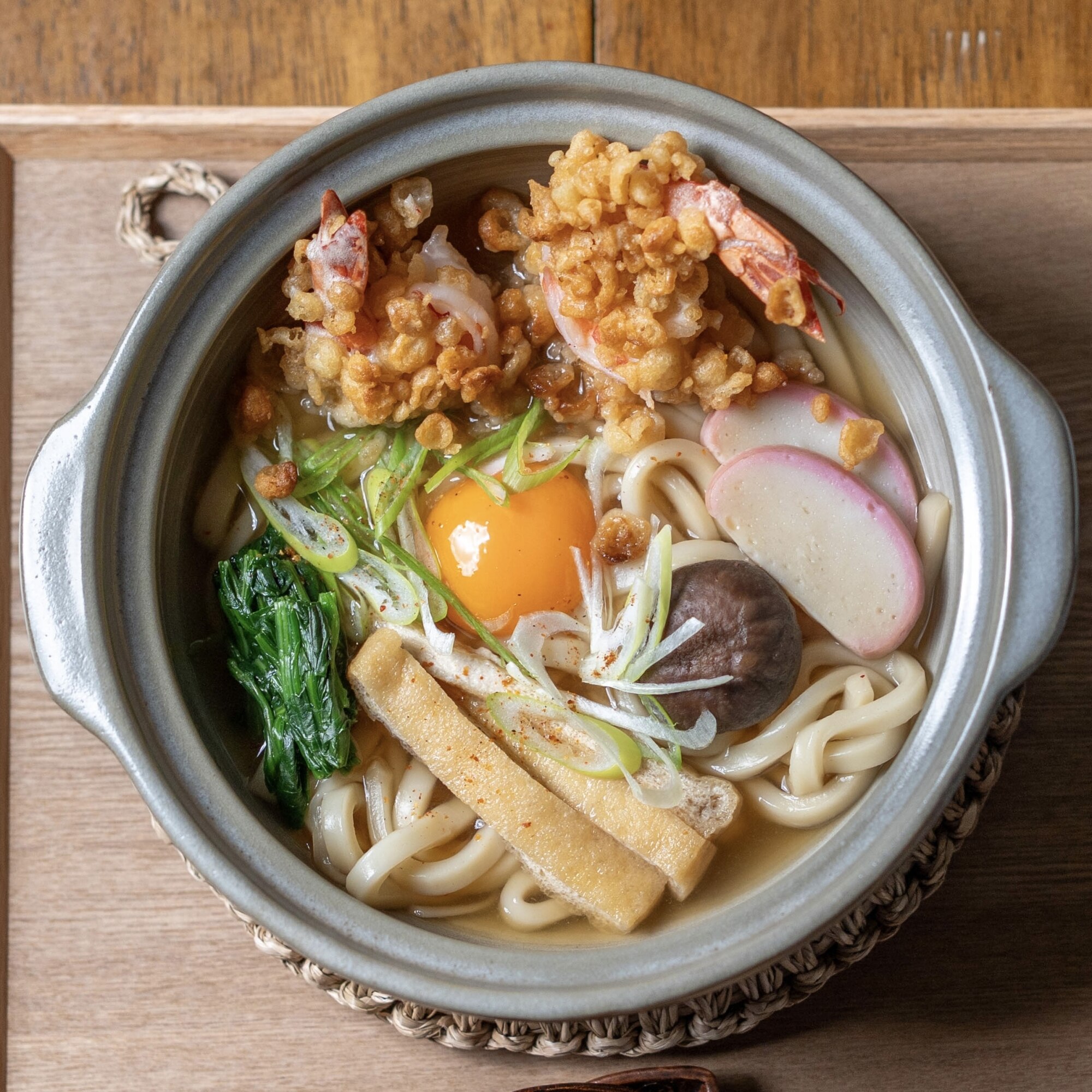 トースターえび天の鍋焼きうどん レシピ・作り方 by S_AND_S - 楽天レシピ