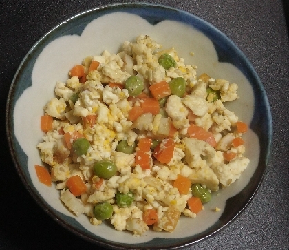 ちくわとグリーンピースいり豆腐✿