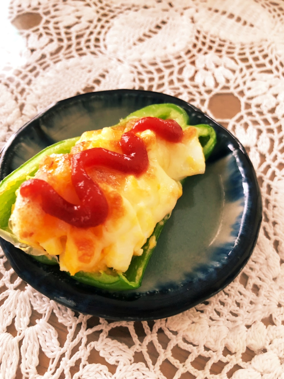 簡単!時短!お弁当にも!卵サラダのピーマン詰め!