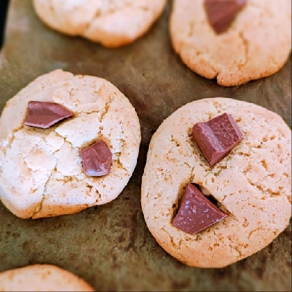 オーブン不要！卵、砂糖なし！チョコナッツクッキー！