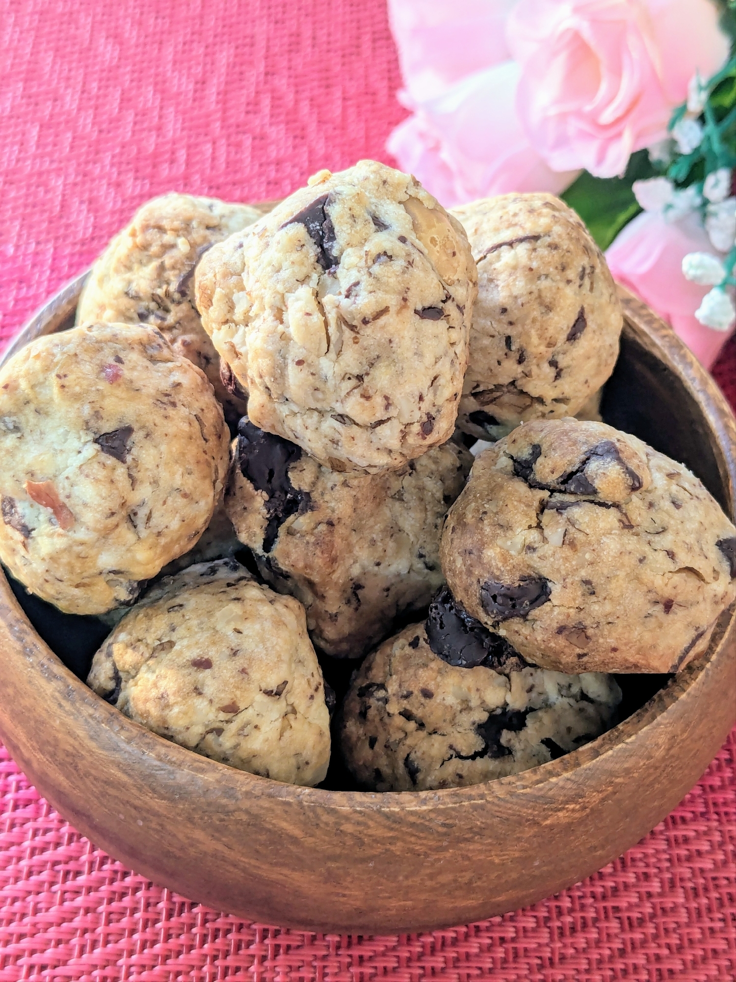 オーブン不要！卵、砂糖なし！チョコナッツクッキー！