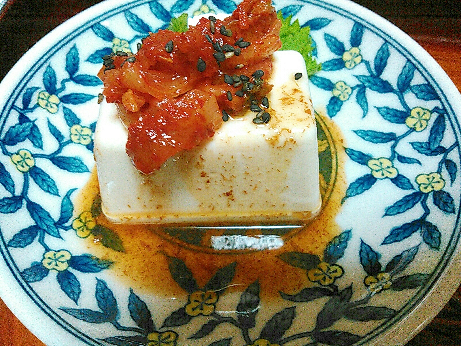 キムチ黒胡麻の冷奴