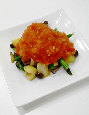 冷たいトマトソースで野菜を食べよう☆