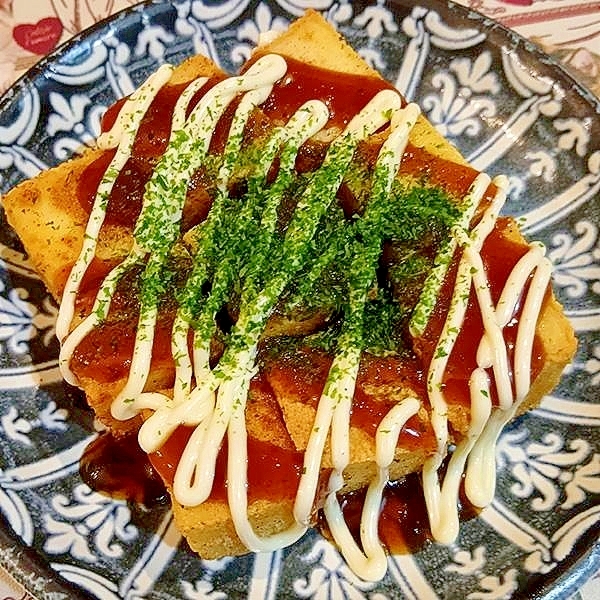 厚揚げでたこ焼き風♪