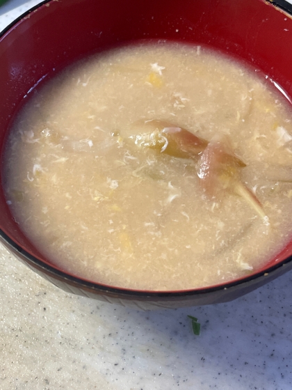 初心者さんも失敗なし！ミョウガのふわふわ卵味噌汁♪