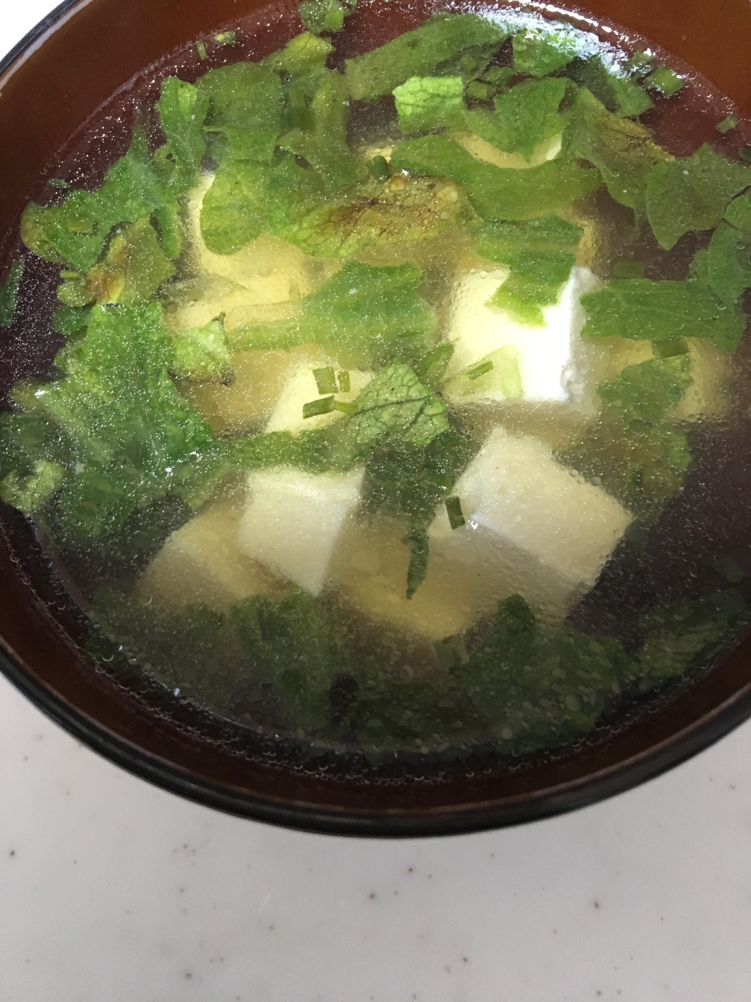 レタスと豆腐の中華スープ(*^^*)☆