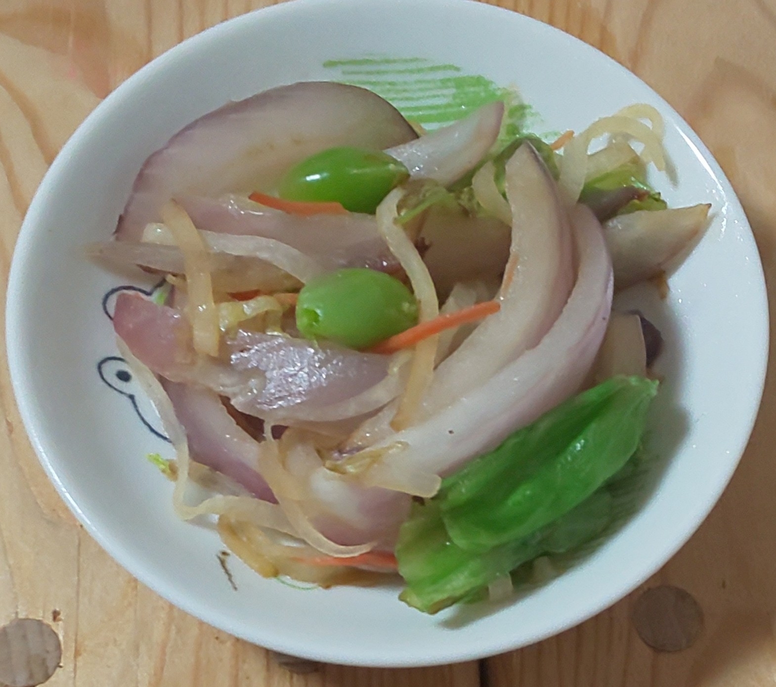 カット野菜☆紫玉ねぎいっぱい炒め(*^-^*)