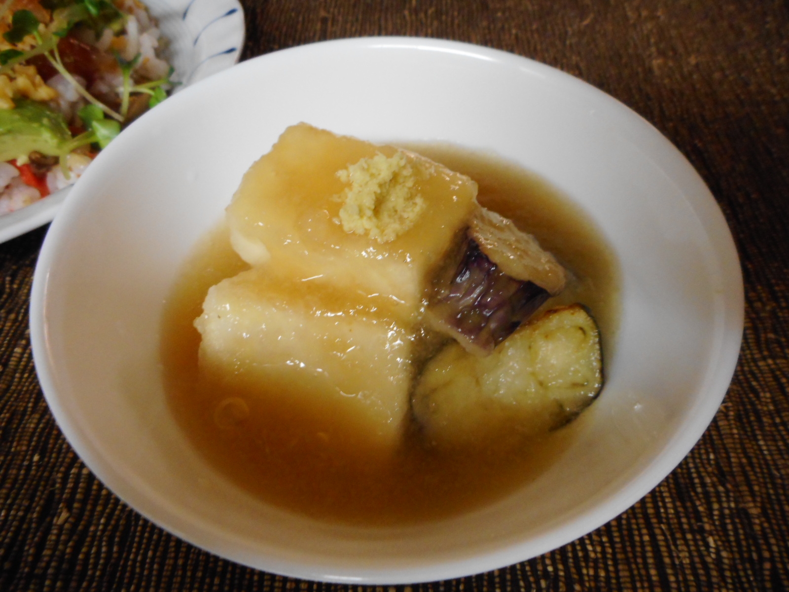 豆腐とナスのおろしあん