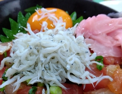 胡麻しらす丼