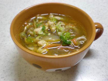 お野菜たっぷり♪　体があったまる中華スープ☆