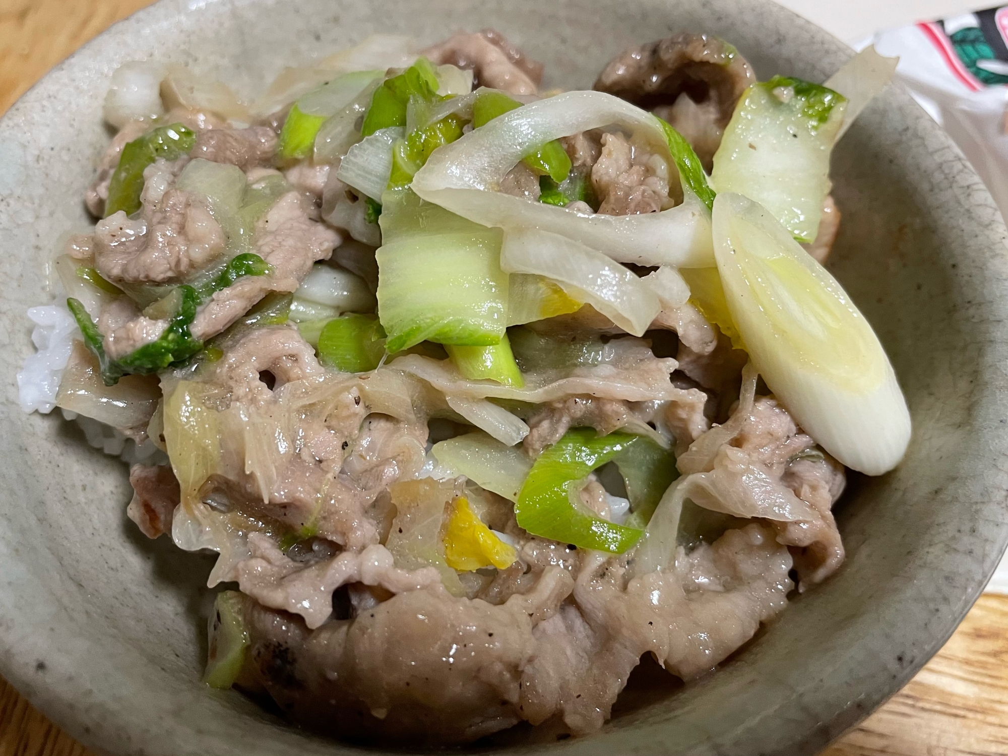 豚肉・白菜・長ネギの生姜焼き