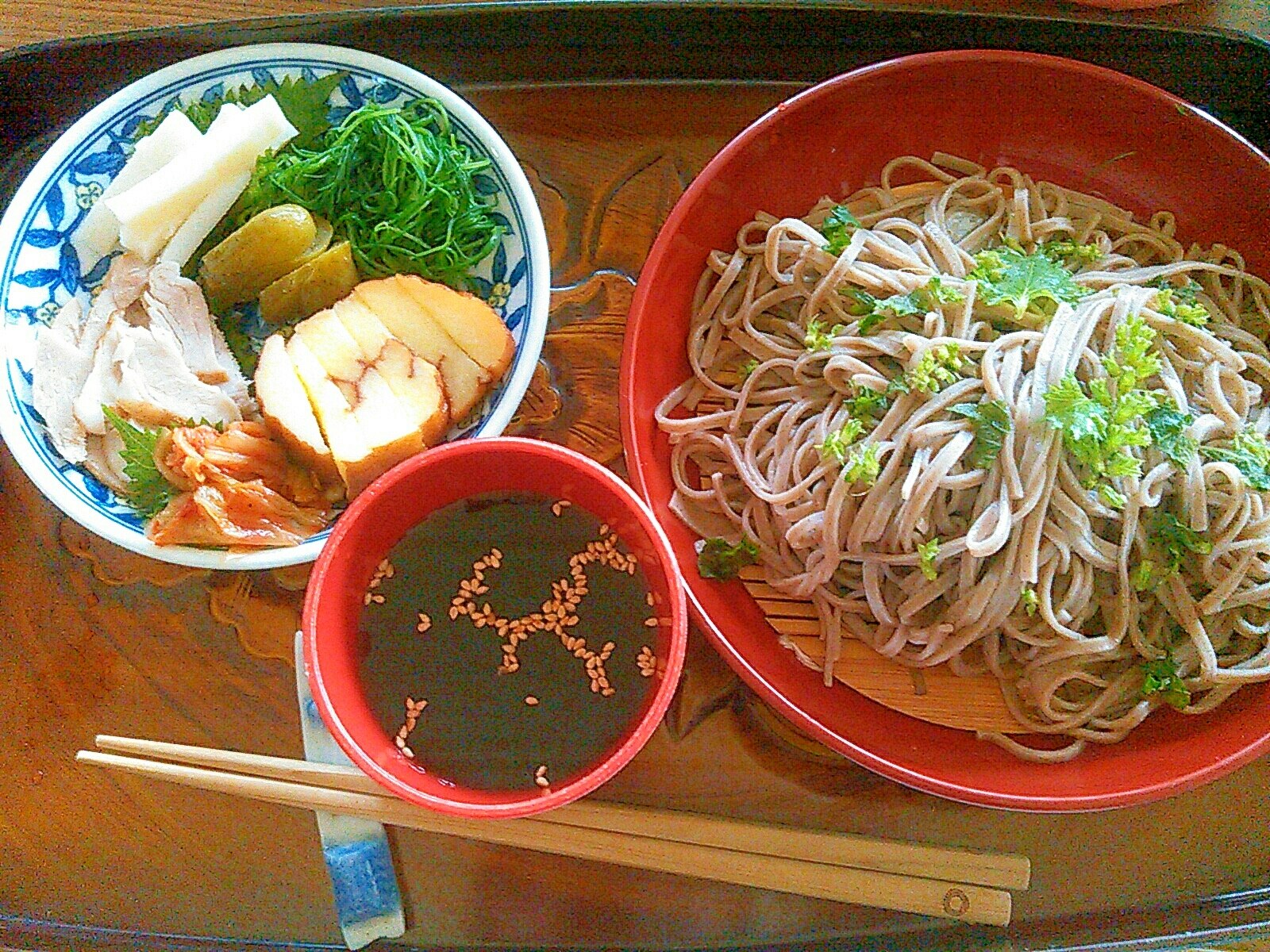 初秋のざる蕎麦セット レシピ・作り方 by あけぼのマジック - 楽天レシピ