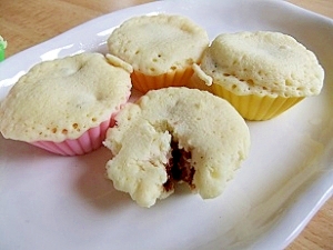 レンジで簡単 とろ りチョコ入り 一口蒸しパン レシピ 作り方 By ゆみし 楽天レシピ