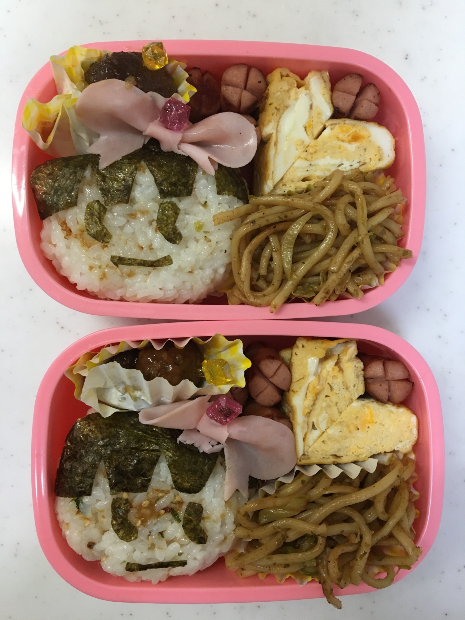 ネコ娘♡ソース焼きそばお弁当(^^)