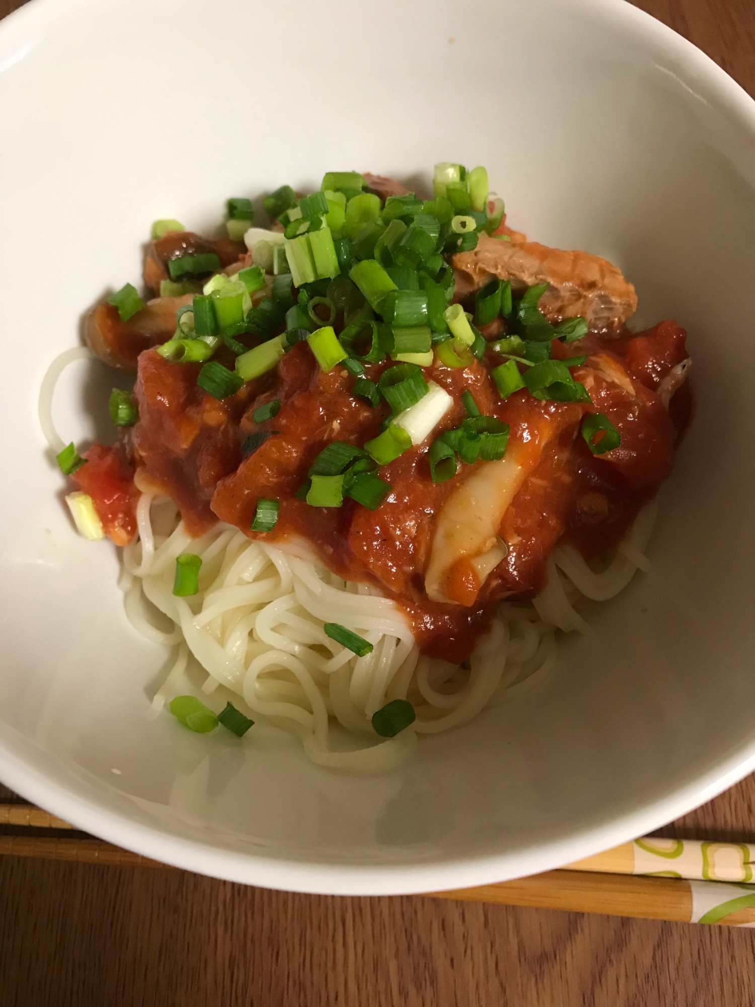 鯖とトマトのイタリアン冷麦