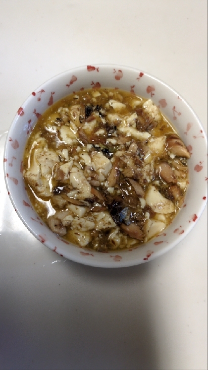 サバ味噌煮込缶と豆腐の煮込み