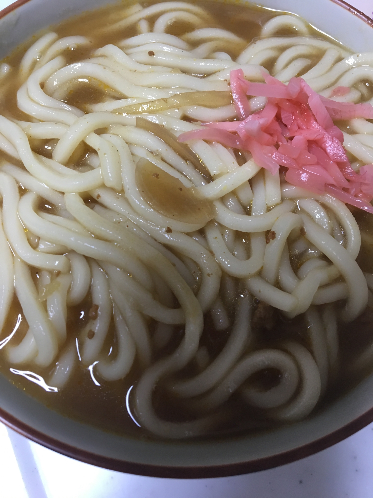 紅生姜トッピング╰(*´︶`*)╯カレーうどん☆