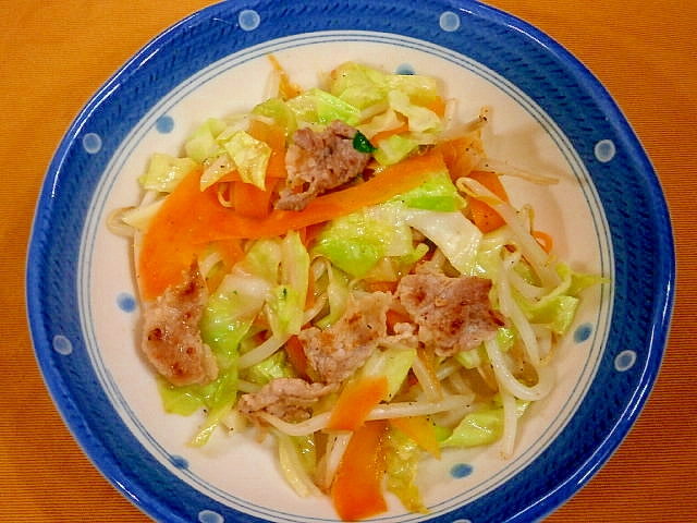 ラーメンスープで味付け☆肉野菜炒め