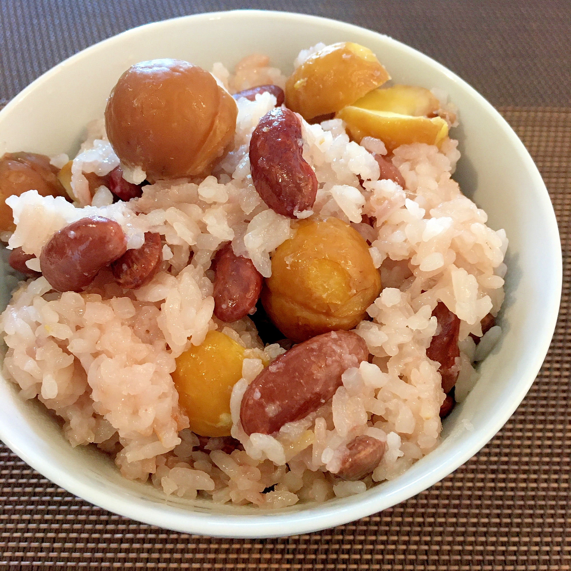 秋 栗と金時豆の炊き込みご飯