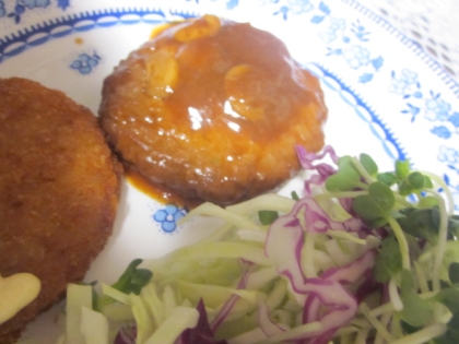 米粉で作るえそミンチハンバーグ