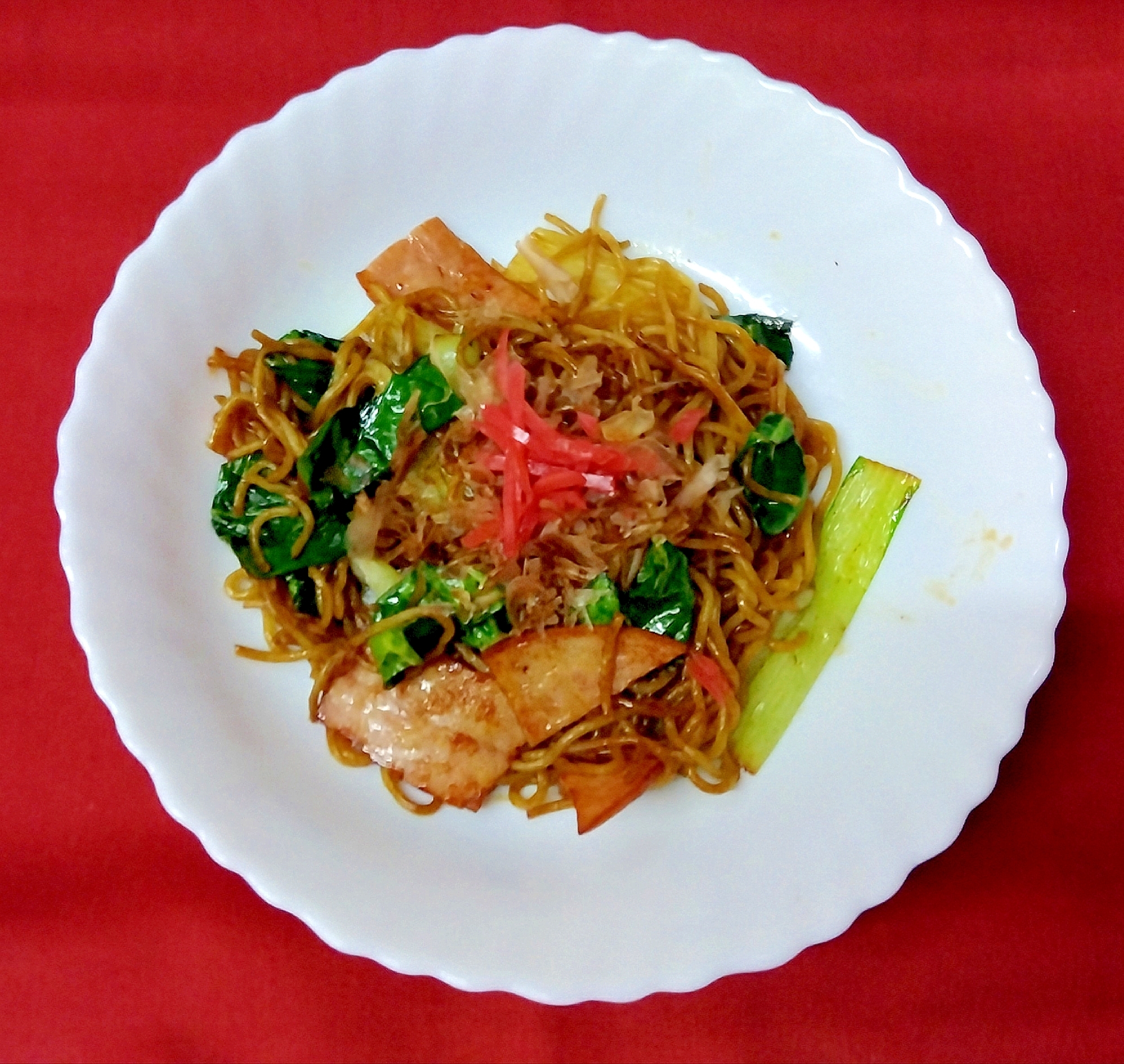 チンゲン菜焼きそば