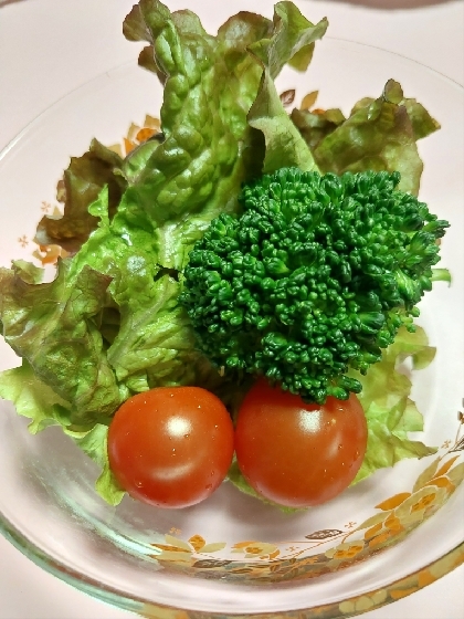 トマトブロッコリーレタスのサラダ