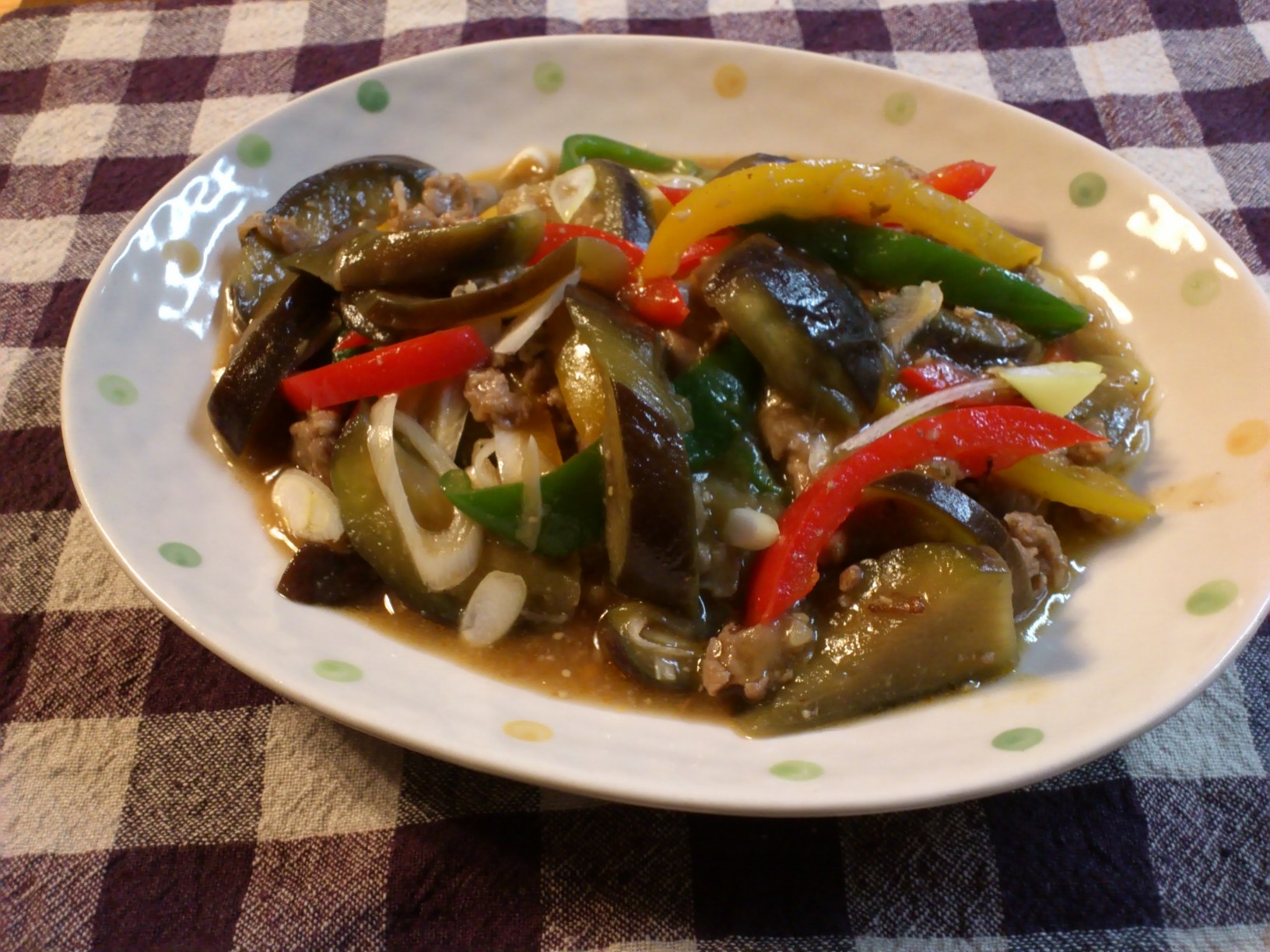 カラフル野菜で麻婆茄子
