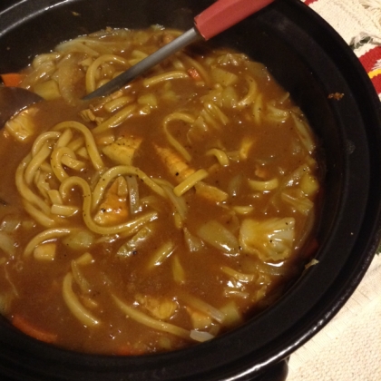 ルーを使って温まる♪カレー煮込みうどん