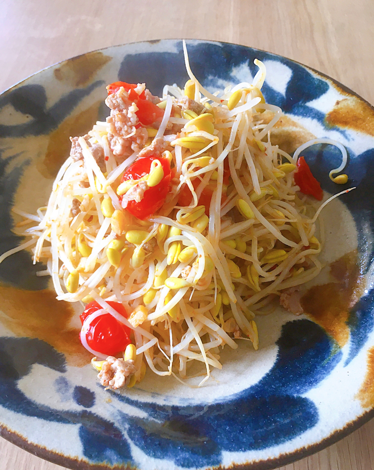 ☆お豆の風味いっぱい☆豆モヤシと豚ミンチ炒め