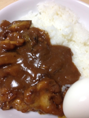 揚げ茄子とチキンの焼きカレー